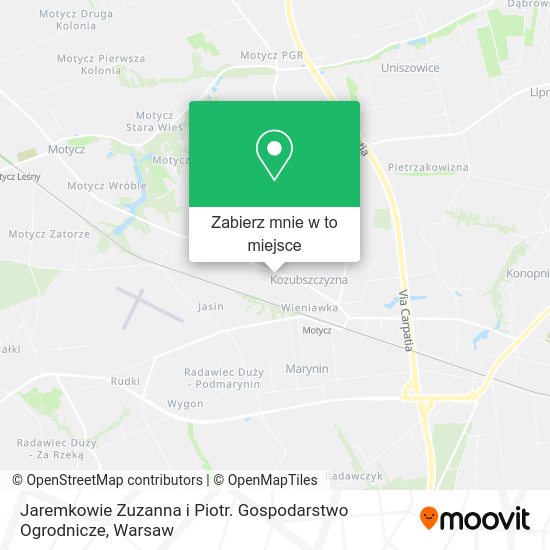 Mapa Jaremkowie Zuzanna i Piotr. Gospodarstwo Ogrodnicze