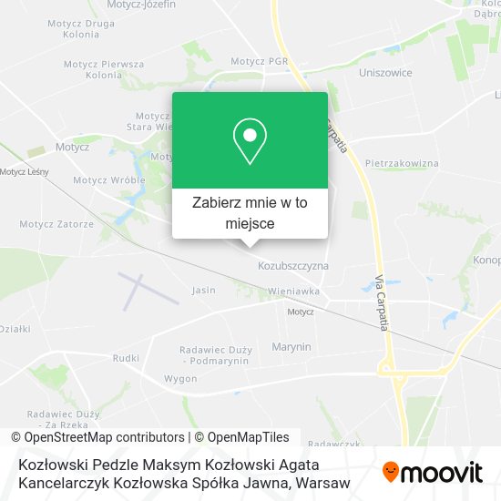 Mapa Kozłowski Pedzle Maksym Kozłowski Agata Kancelarczyk Kozłowska Spółka Jawna