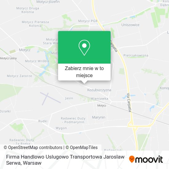 Mapa Firma Handlowo Uslugowo Transportowa Jaroslaw Serwa