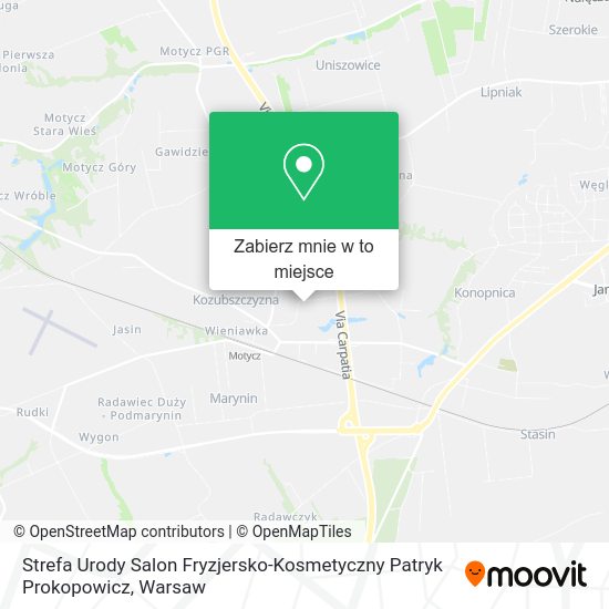 Mapa Strefa Urody Salon Fryzjersko-Kosmetyczny Patryk Prokopowicz