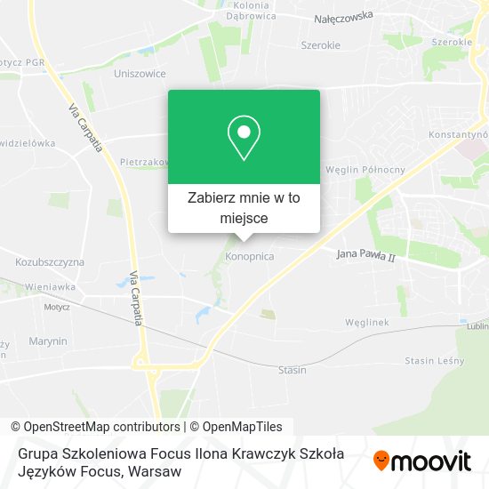 Mapa Grupa Szkoleniowa Focus Ilona Krawczyk Szkoła Języków Focus