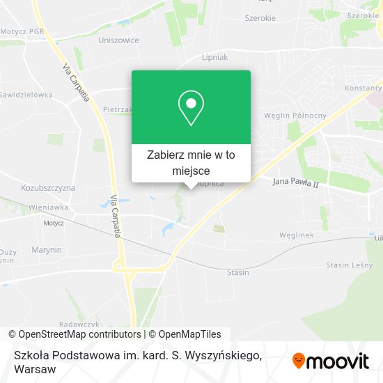 Mapa Szkoła Podstawowa im. kard. S. Wyszyńskiego