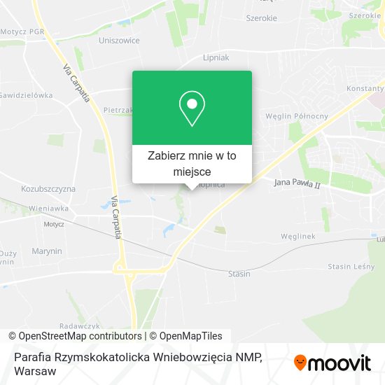 Mapa Parafia Rzymskokatolicka Wniebowzięcia NMP