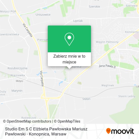 Mapa Studio Em S C Elżbieta Pawłowska Mariusz Pawłowski - Konopnica