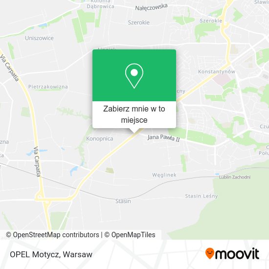 Mapa OPEL Motycz