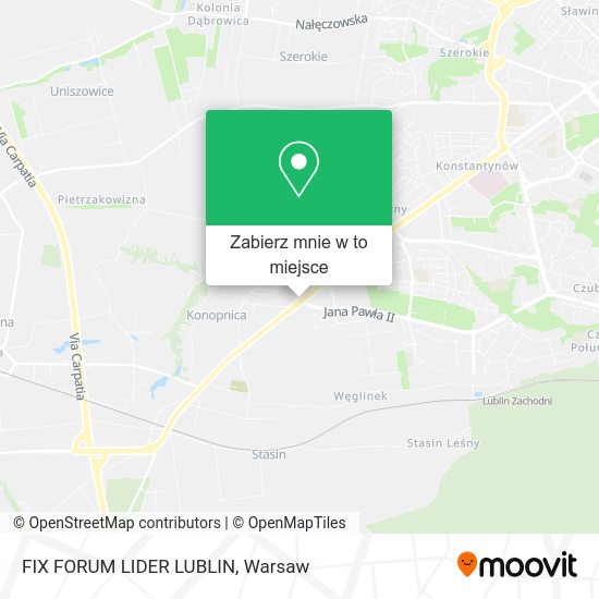 Mapa FIX FORUM LIDER LUBLIN