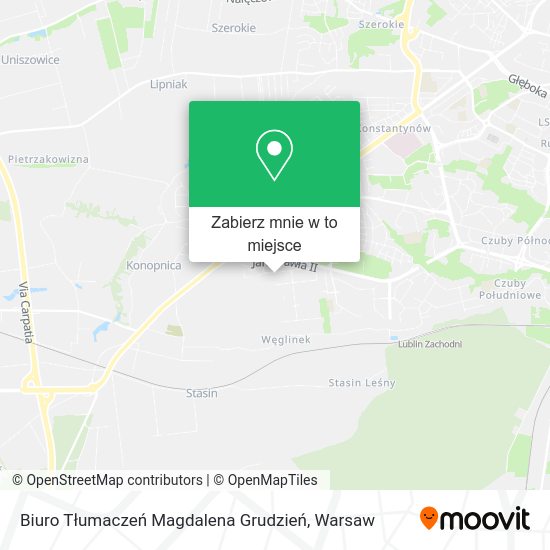 Mapa Biuro Tłumaczeń Magdalena Grudzień