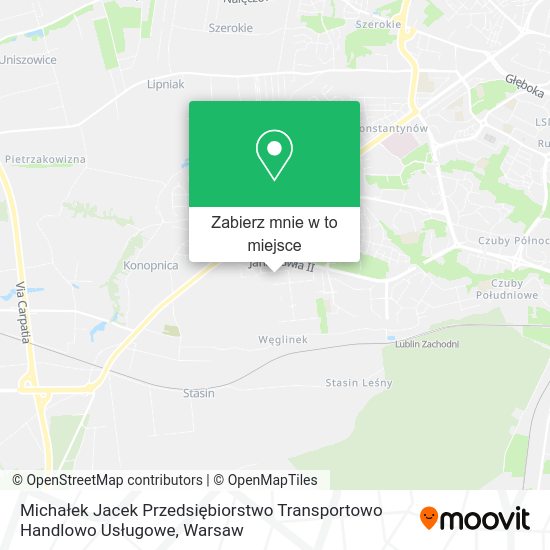 Mapa Michałek Jacek Przedsiębiorstwo Transportowo Handlowo Usługowe