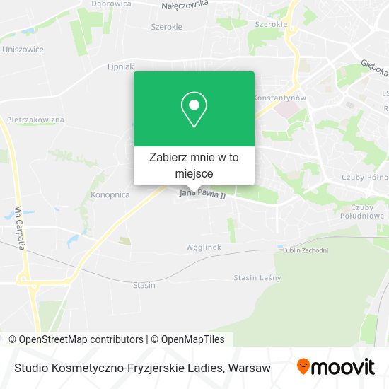 Mapa Studio Kosmetyczno-Fryzjerskie Ladies