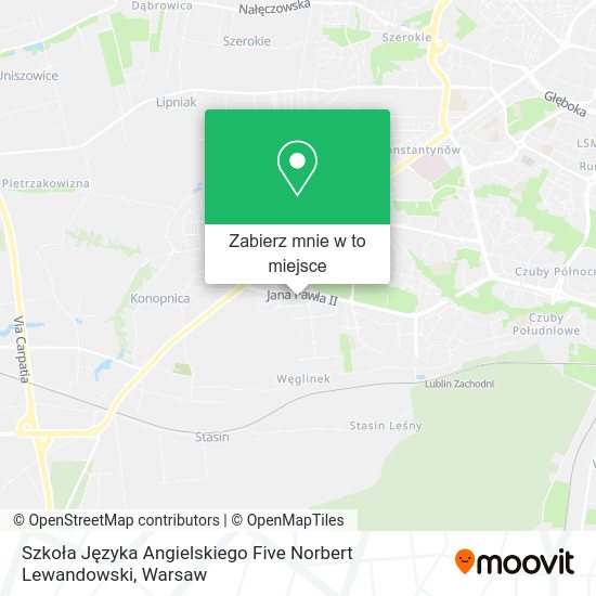 Mapa Szkoła Języka Angielskiego Five Norbert Lewandowski