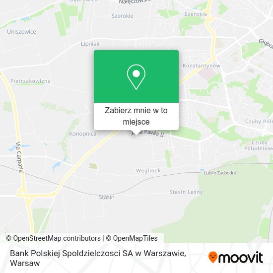 Mapa Bank Polskiej Spoldzielczosci SA w Warszawie