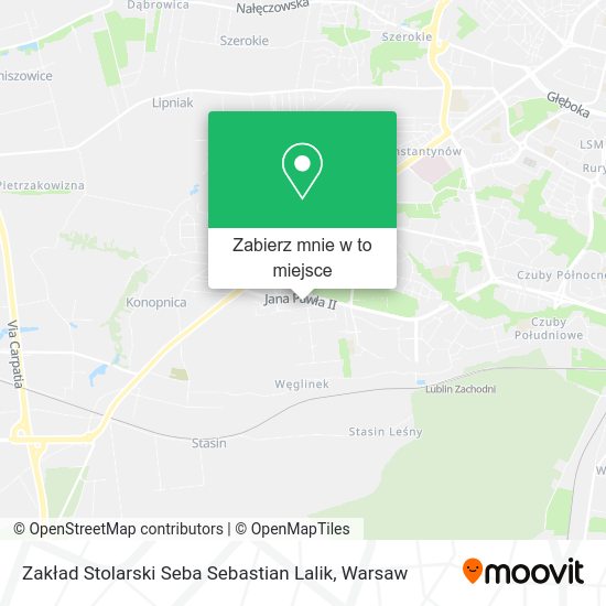 Mapa Zakład Stolarski Seba Sebastian Lalik