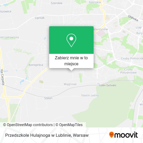 Mapa Przedszkole Hulajnoga w Lublinie