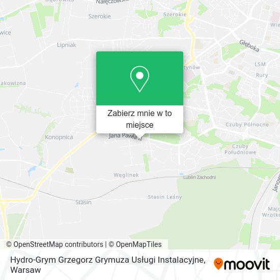 Mapa Hydro-Grym Grzegorz Grymuza Usługi Instalacyjne