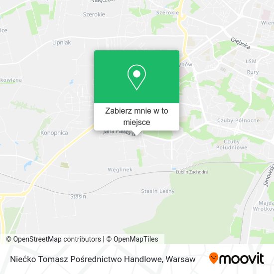 Mapa Niećko Tomasz Pośrednictwo Handlowe