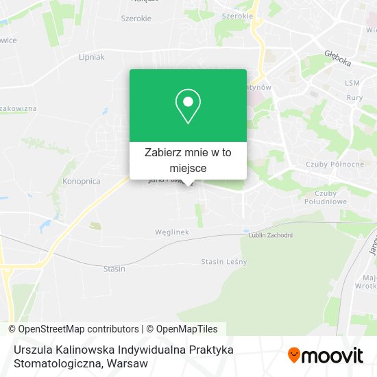 Mapa Urszula Kalinowska Indywidualna Praktyka Stomatologiczna