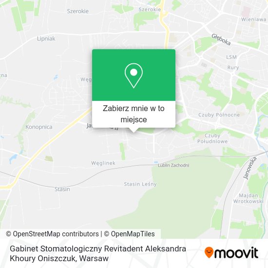 Mapa Gabinet Stomatologiczny Revitadent Aleksandra Khoury Oniszczuk