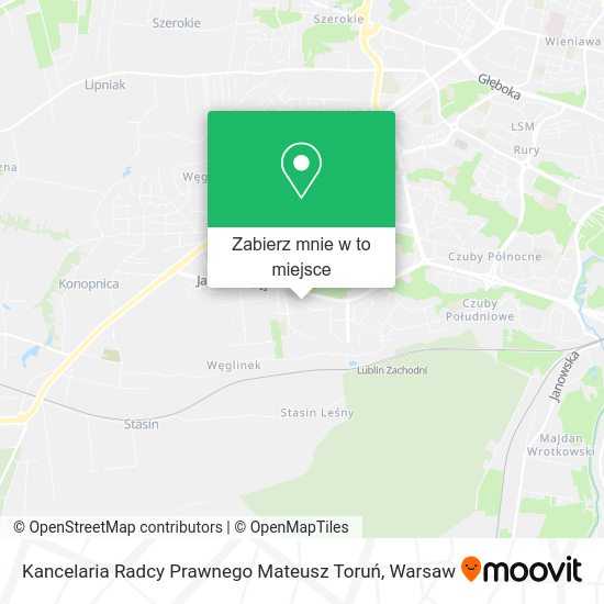 Mapa Kancelaria Radcy Prawnego Mateusz Toruń