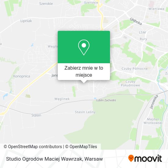 Mapa Studio Ogrodów Maciej Wawrzak