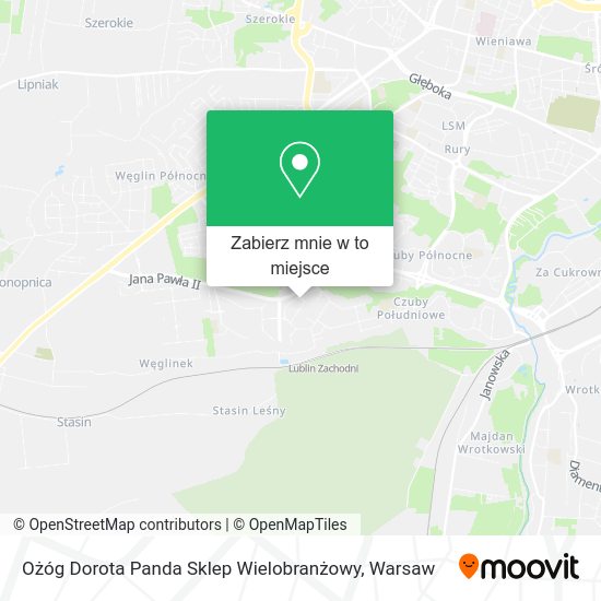 Mapa Ożóg Dorota Panda Sklep Wielobranżowy