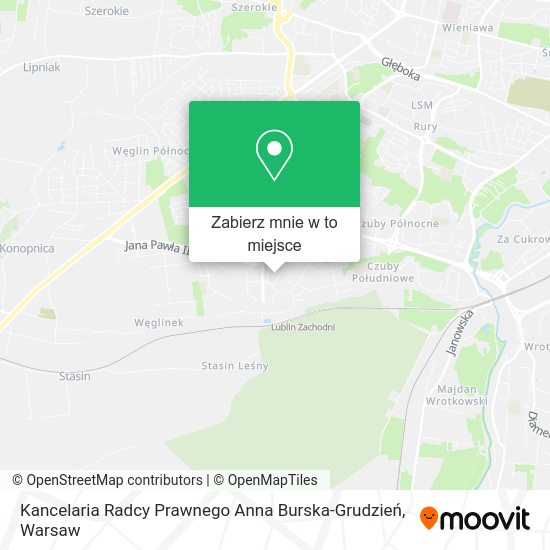 Mapa Kancelaria Radcy Prawnego Anna Burska-Grudzień