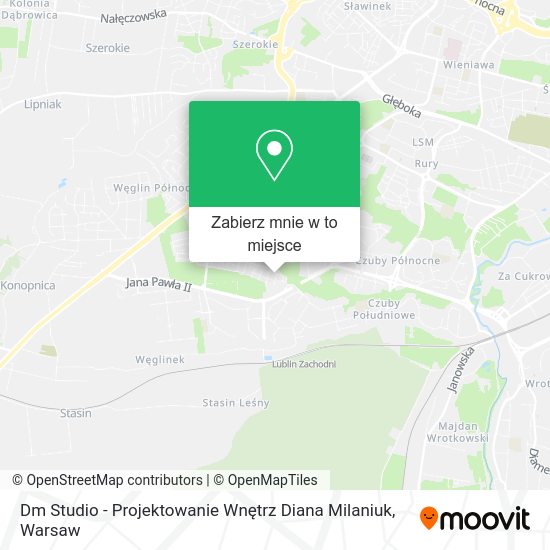 Mapa Dm Studio - Projektowanie Wnętrz Diana Milaniuk