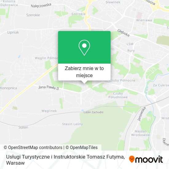 Mapa Usługi Turystyczne i Instruktorskie Tomasz Futyma