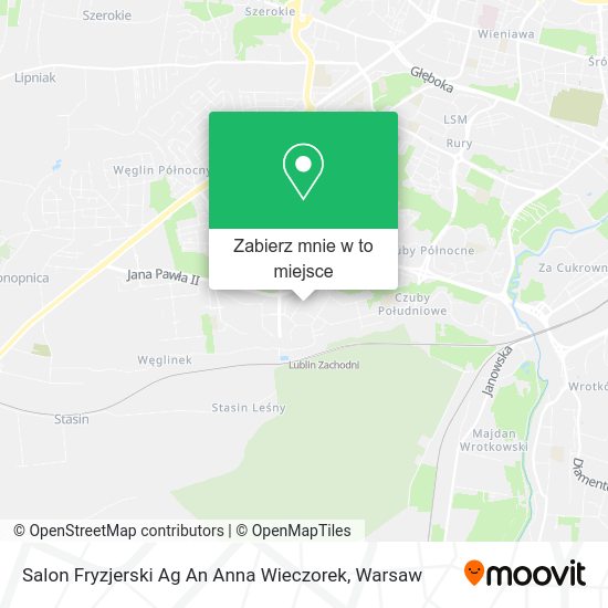 Mapa Salon Fryzjerski Ag An Anna Wieczorek