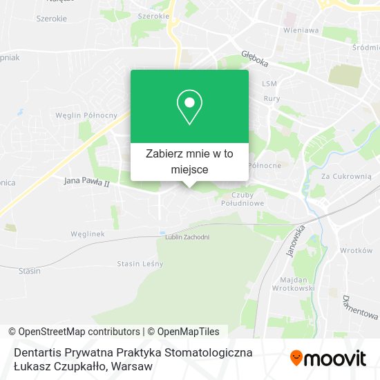 Mapa Dentartis Prywatna Praktyka Stomatologiczna Łukasz Czupkałło