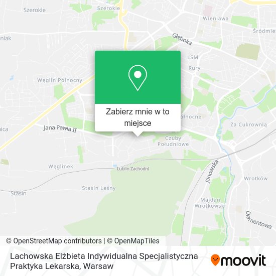 Mapa Lachowska Elżbieta Indywidualna Specjalistyczna Praktyka Lekarska