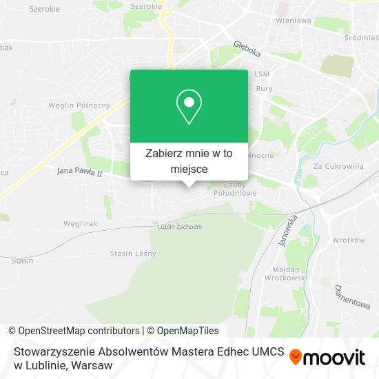 Mapa Stowarzyszenie Absolwentów Mastera Edhec UMCS w Lublinie