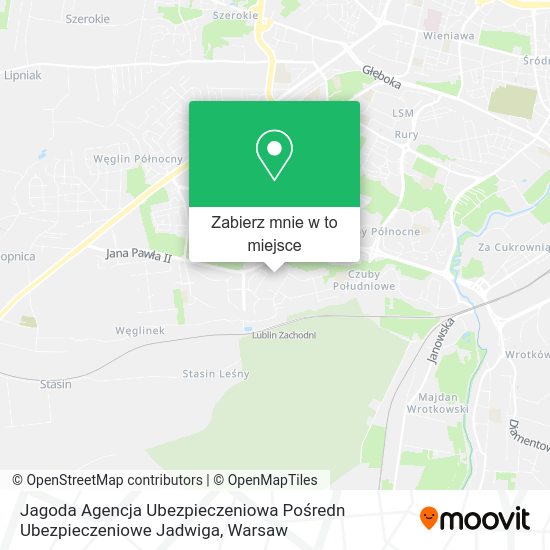 Mapa Jagoda Agencja Ubezpieczeniowa Pośredn Ubezpieczeniowe Jadwiga