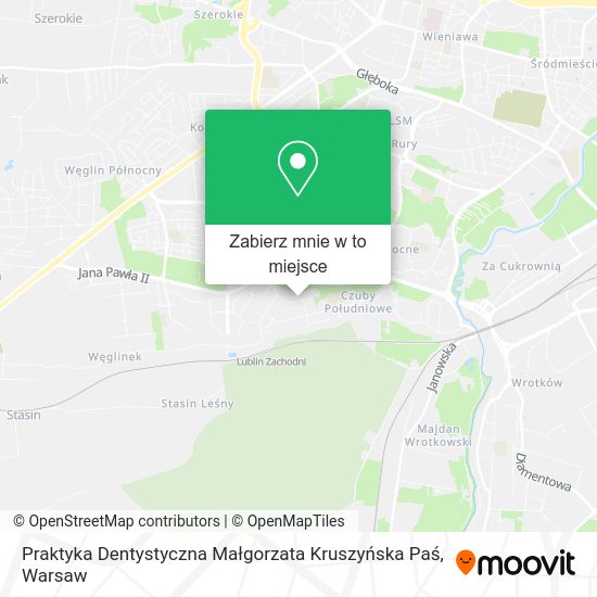 Mapa Praktyka Dentystyczna Małgorzata Kruszyńska Paś