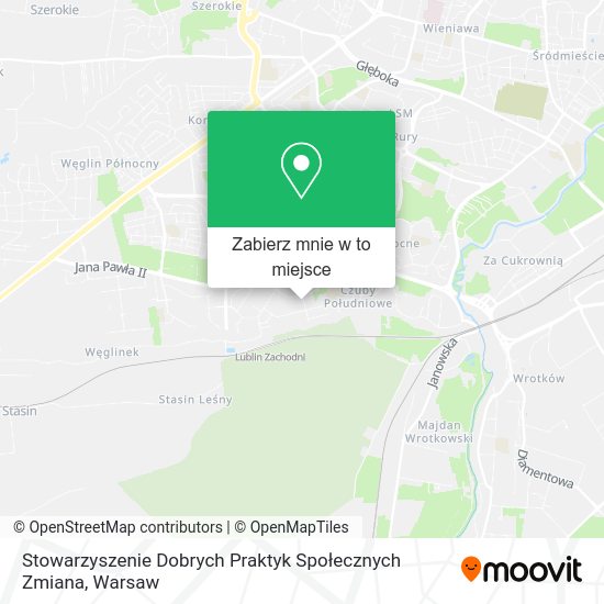 Mapa Stowarzyszenie Dobrych Praktyk Społecznych Zmiana