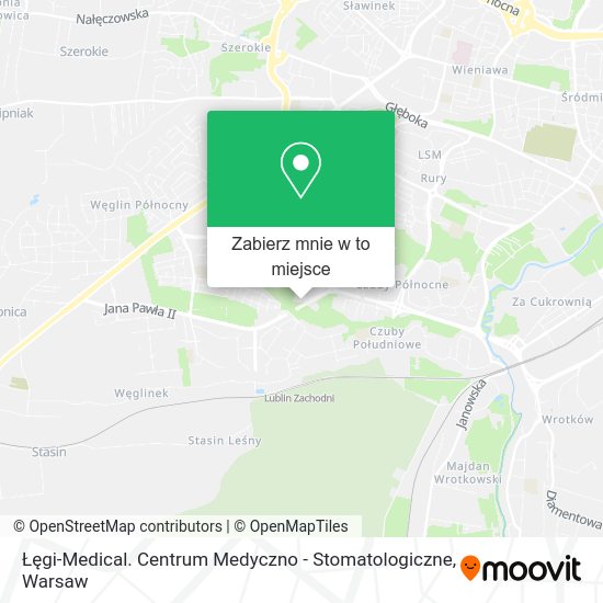 Mapa Łęgi-Medical. Centrum Medyczno - Stomatologiczne