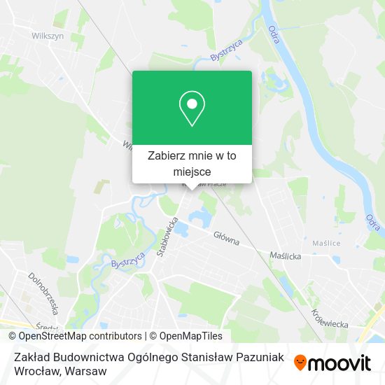 Mapa Zakład Budownictwa Ogólnego Stanisław Pazuniak Wrocław