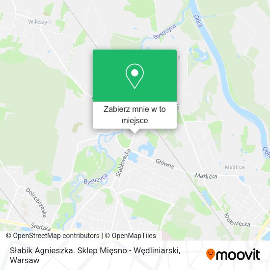 Mapa Słabik Agnieszka. Sklep Mięsno - Wędliniarski