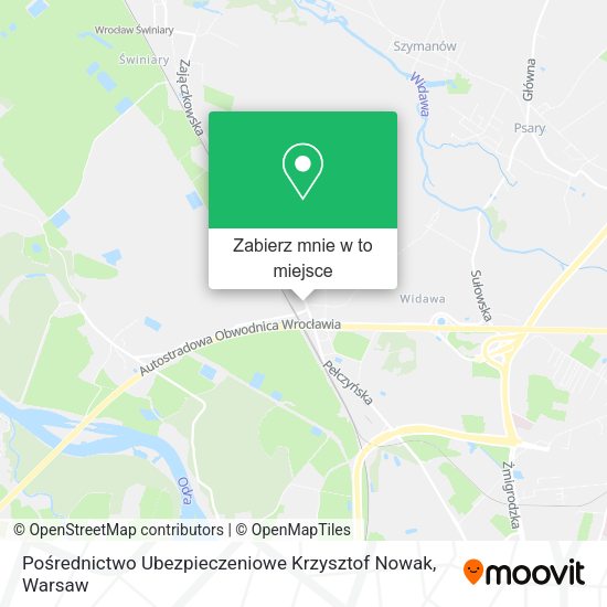 Mapa Pośrednictwo Ubezpieczeniowe Krzysztof Nowak