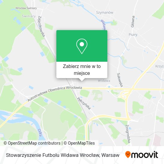 Mapa Stowarzyszenie Futbolu Widawa Wrocław