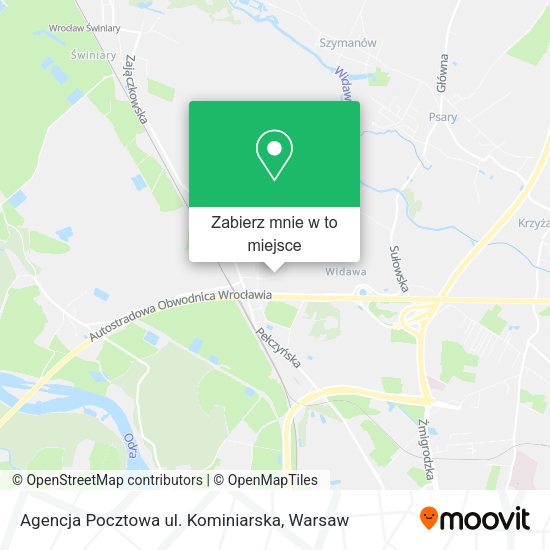 Mapa Agencja Pocztowa ul. Kominiarska