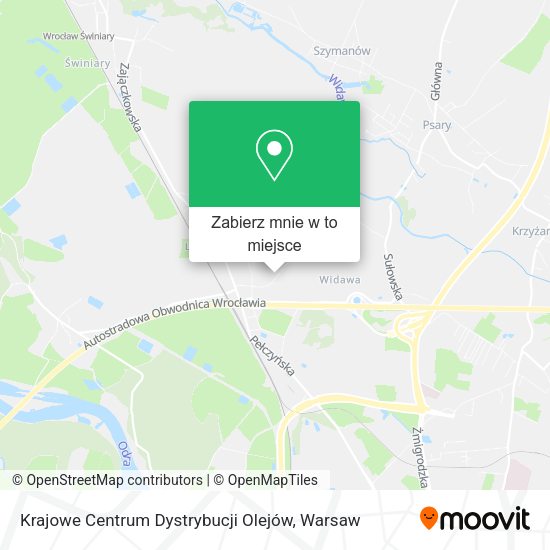 Mapa Krajowe Centrum Dystrybucji Olejów