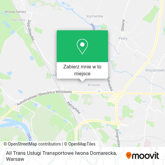 Mapa All Trans Usługi Transportowe Iwona Domarecka