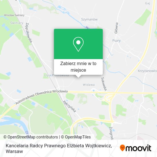 Mapa Kancelaria Radcy Prawnego Elżbieta Wojtkiewicz