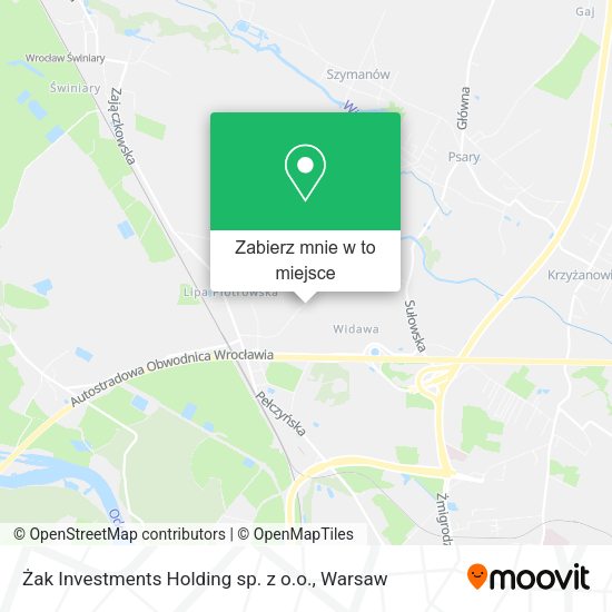 Mapa Żak Investments Holding sp. z o.o.