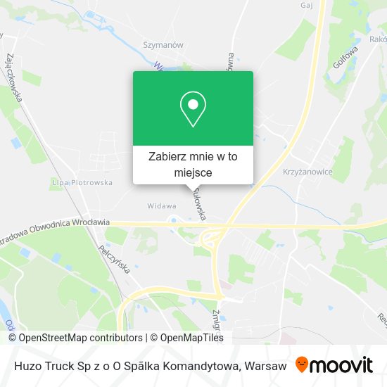 Mapa Huzo Truck Sp z o O Spãlka Komandytowa