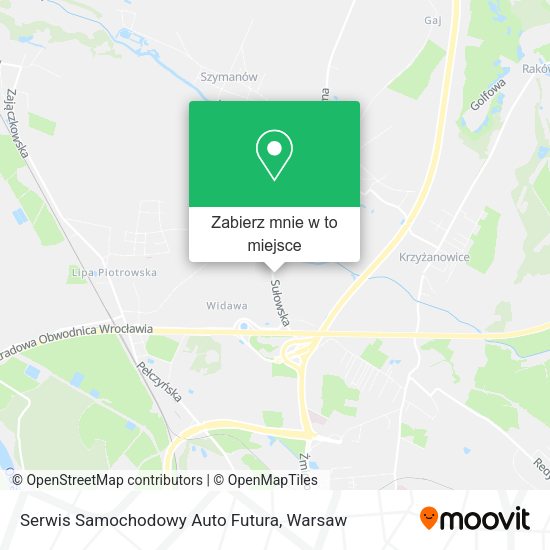 Mapa Serwis Samochodowy Auto Futura