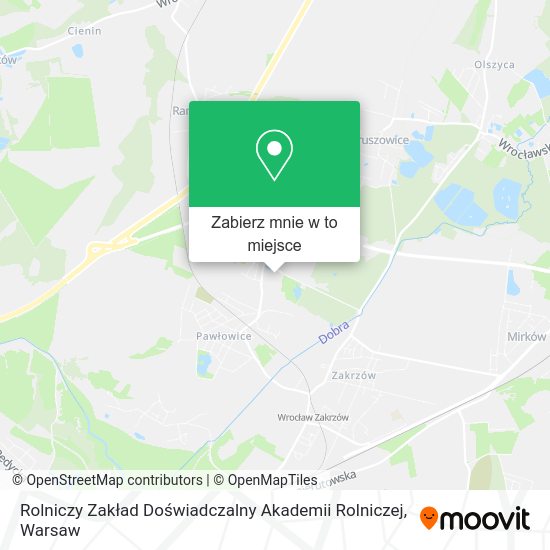 Mapa Rolniczy Zakład Doświadczalny Akademii Rolniczej