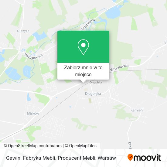 Mapa Gawin. Fabryka Mebli. Producent Mebli