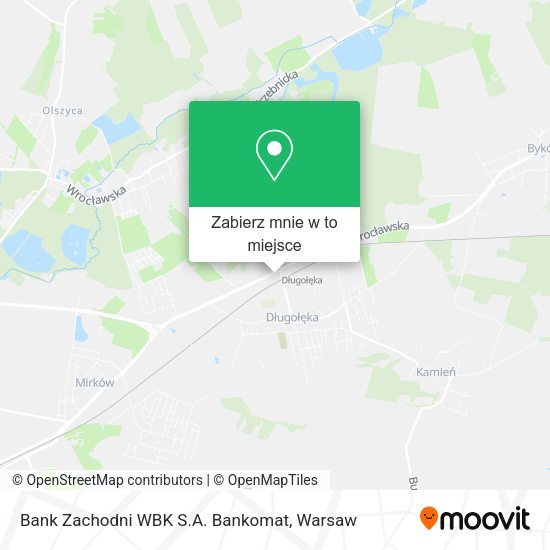 Mapa Bank Zachodni WBK S.A. Bankomat