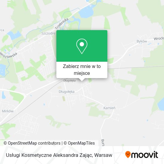 Mapa Usługi Kosmetyczne Aleksandra Zając